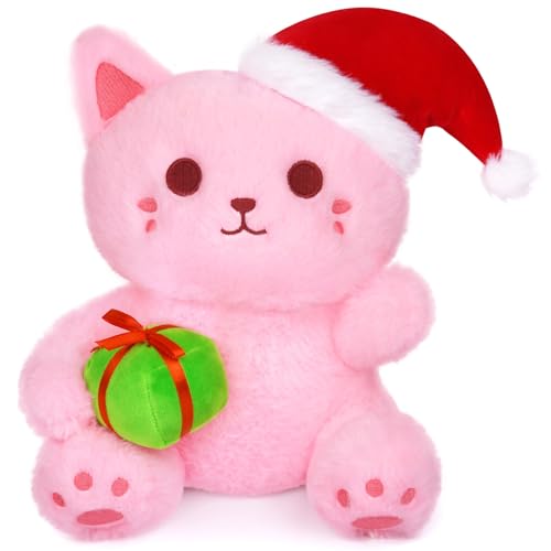 MUFEIRUO Rosa Katze Kuscheltier Weihnachten Katze Plüsch, Niedlich Katze Stofftier Geeignet für Weihnachten nach Hause Dekoration, Weihnachts Geschenk für Familie Kinder und Freund MUFEIRUO Rosa Katze Kuscheltier Weihnachten Katze Plüsch, Niedlich Katze Stofftier Geeignet für Weihnachten nach Hause Dekoration, Weihnachts Geschenk für Familie Kinder und Freund von MUFEIRUO