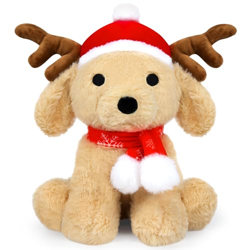 MUFEIRUO Weihnachts Hund Plüschtier - Kuscheltier Weihnachts Elk Stofftier - Kinder Kuscheltier Elk Plüschtier Jungen Mädchen MUFEIRUO Weihnachts Hund Plüschtier - Kuscheltier Weihnachts Elk Stofftier - Kinder Kuscheltier Elk Plüschtier Jungen Mädchen von MUFEIRUO