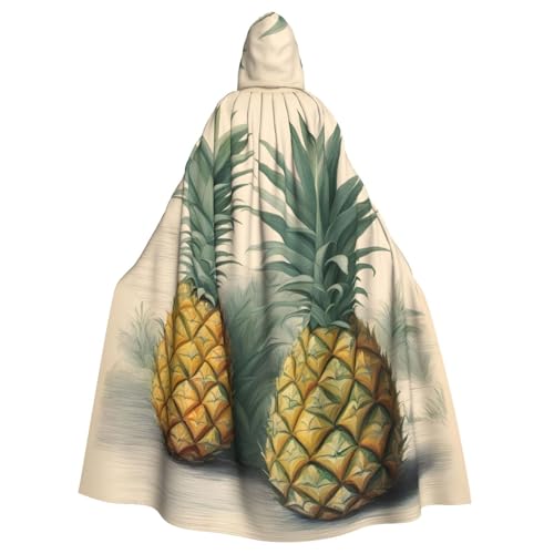 MUFLVDX Ananas-Umhang mit Kapuze, uni, Halloween, cooles Hexenkostüm, für Erwachsene, Umhang für Partys MUFLVDX Ananas-Umhang mit Kapuze, uni, Halloween, cooles Hexenkostüm, für Erwachsene, Umhang für Partys von MUFLVDX