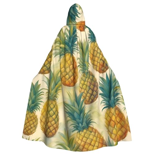 MUFLVDX Ananas-Umhang mit Kapuze, uni, Halloween, cooles Hexenkostüm, für Erwachsene, Umhang für Partys MUFLVDX Ananas-Umhang mit Kapuze, uni, Halloween, cooles Hexenkostüm, für Erwachsene, Umhang für Partys von MUFLVDX