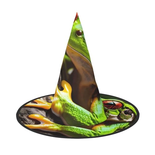 MUFLVDX Baumfrosch Baby Druck Halloween Hexenhut Erwachsene Halloween Hut Kostüme Hexen Hüte Halloween Dekor Party MUFLVDX Baumfrosch Baby Druck Halloween Hexenhut Erwachsene Halloween Hut Kostüme Hexen Hüte Halloween Dekor Party von MUFLVDX
