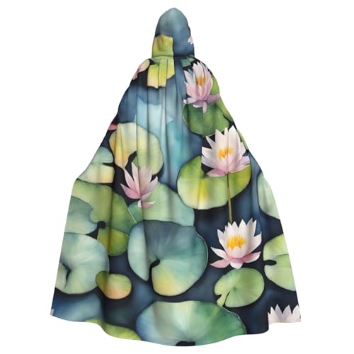 MUFLVDX Black Lily Pads Uni Kapuzenmantel Umhang Halloween Cool Cosplay Hexenkostüm Erwachsene Umhang Party Umhang MUFLVDX Black Lily Pads Uni Kapuzenmantel Umhang Halloween Cool Cosplay Hexenkostüm Erwachsene Umhang Party Umhang von MUFLVDX