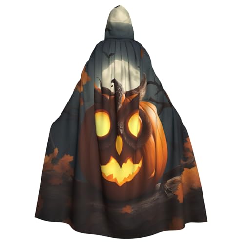 MUFLVDX Eule Kürbis Happy Halloween Uni Kapuzenmantel Umhang Halloween Cool Cosplay Hexenkostüm Erwachsene Umhang Party Umhang MUFLVDX Eule Kürbis Happy Halloween Uni Kapuzenmantel Umhang Halloween Cool Cosplay Hexenkostüm Erwachsene Umhang Party Umhang von MUFLVDX