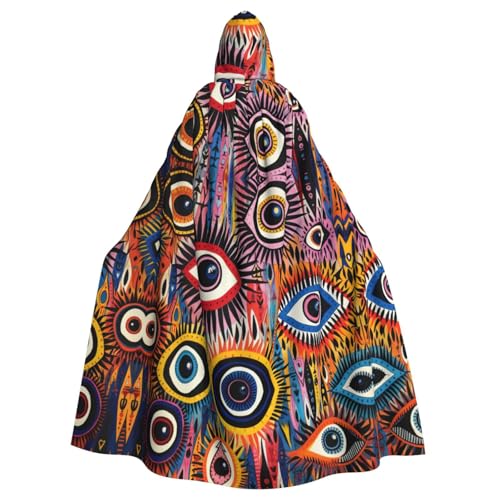 MUFLVDX Eyes Uni Kapuzenumhang Halloween Cool Cosplay Hexenkostüm Erwachsene Umhang Party Umhang MUFLVDX Eyes Uni Kapuzenumhang Halloween Cool Cosplay Hexenkostüm Erwachsene Umhang Party Umhang von MUFLVDX