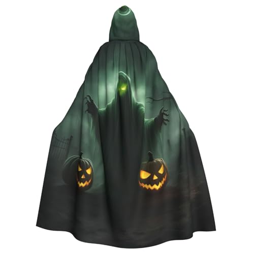 MUFLVDX Grüner Geist Horror Halloween Kürbis Uni Kapuze Robe Umhang Halloween Cool Cosplay Hexenkostüm Erwachsene Umhang Party Umhang MUFLVDX Grüner Geist Horror Halloween Kürbis Uni Kapuze Robe Umhang Halloween Cool Cosplay Hexenkostüm Erwachsene Umhang Party Umhang von MUFLVDX