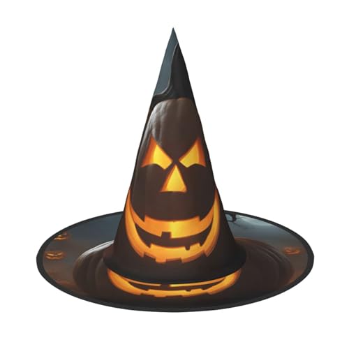 MUFLVDX Halloween Geist Kürbis Druck Halloween Hexenhut Erwachsene Halloween Hut Kostüme Hexen Hüte Dekor Party von MUFLVDX