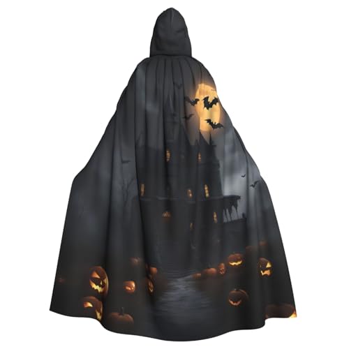 MUFLVDX Halloween Gothic Uni Kapuzenmantel Umhang Halloween Cool Cosplay Hexenkostüm Erwachsene Umhang Party Umhang von MUFLVDX