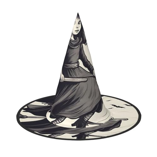 MUFLVDX Halloween Hexe fliegender Druck Halloween Hexenhut Erwachsene Halloween Hut Kostüme Hexen Hüte Halloween Dekor Party MUFLVDX Halloween Hexe fliegender Druck Halloween Hexenhut Erwachsene Halloween Hut Kostüme Hexen Hüte Halloween Dekor Party von MUFLVDX