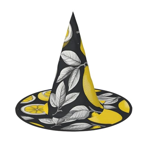 MUFLVDX Halloween-Hexenhut mit Zitronenfrucht-Muster, Erwachsenenhut, Kostüme, Hexenhüte, Halloween-Dekoration, Party MUFLVDX Halloween-Hexenhut mit Zitronenfrucht-Muster, Erwachsenenhut, Kostüme, Hexenhüte, Halloween-Dekoration, Party von MUFLVDX