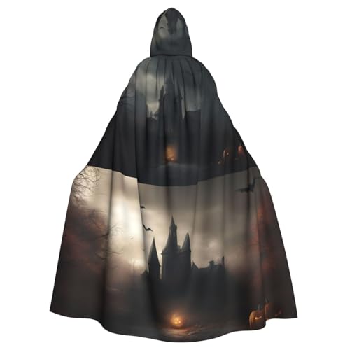 MUFLVDX Halloween Horror Uni Kapuzenmantel Umhang Halloween Cool Cosplay Hexenkostüm Erwachsene Umhang Party Umhang von MUFLVDX