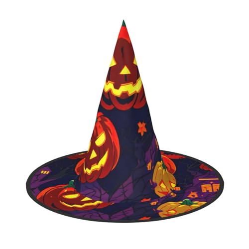 MUFLVDX Halloween Kürbis Druck Halloween Hexenhut Erwachsene Halloween Hut Kostüme Hexen Hüte Dekor Party MUFLVDX Halloween Kürbis Druck Halloween Hexenhut Erwachsene Halloween Hut Kostüme Hexen Hüte Dekor Party von MUFLVDX
