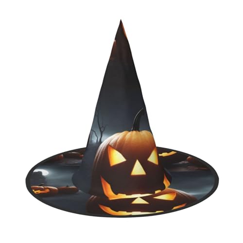 MUFLVDX Halloween Kürbis Druck Halloween Hexenhut Erwachsene Halloween Hut Kostüme Hexen Hüte Halloween Dekor Party MUFLVDX Halloween Kürbis Druck Halloween Hexenhut Erwachsene Halloween Hut Kostüme Hexen Hüte Halloween Dekor Party von MUFLVDX
