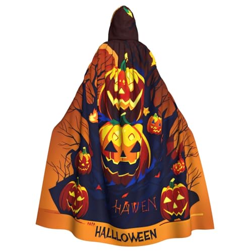 MUFLVDX Halloween-Kürbis-Umhang mit Kapuze, Uni, cooles Cosplay, Hexenkostüm, Erwachsene, Umhang, Party-Umhang MUFLVDX Halloween-Kürbis-Umhang mit Kapuze, Uni, cooles Cosplay, Hexenkostüm, Erwachsene, Umhang, Party-Umhang von MUFLVDX