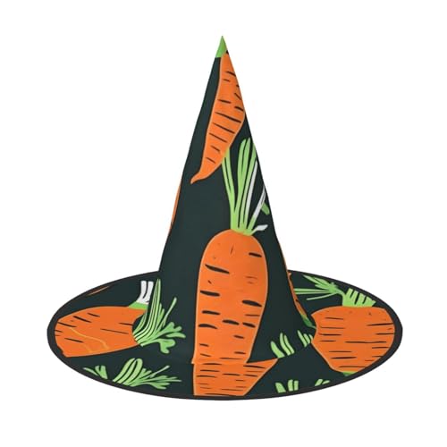MUFLVDX Happy Carrot Nahtloses Muster Druck Halloween Hexenhut Erwachsene Halloween Hut Kostüme Hexen Hüte Halloween Dekor Party MUFLVDX Happy Carrot Nahtloses Muster Druck Halloween Hexenhut Erwachsene Halloween Hut Kostüme Hexen Hüte Halloween Dekor Party von MUFLVDX