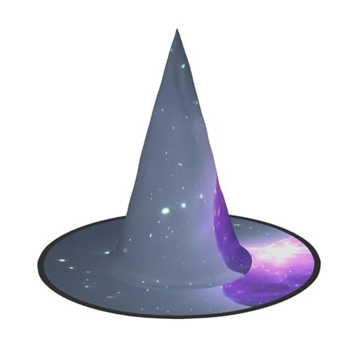 MUFLVDX Hexenhut für Erwachsene, Galaxie, Sternenhut, Violett, Sternenhut, Halloween-Dekoration, Party MUFLVDX Hexenhut für Erwachsene, Galaxie, Sternenhut, Violett, Sternenhut, Halloween-Dekoration, Party von MUFLVDX