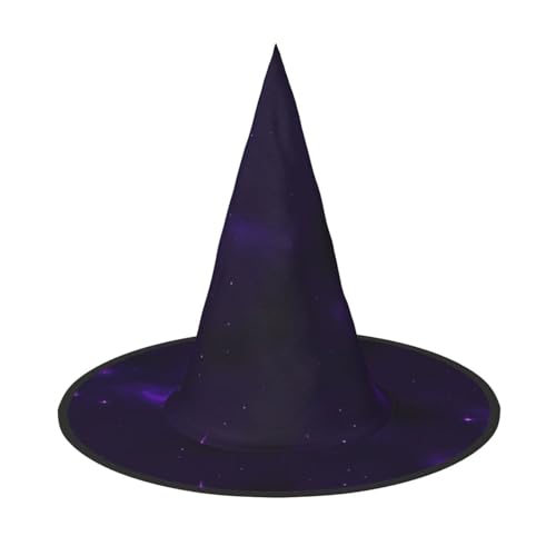 MUFLVDX Hexenhut für Erwachsene, Galaxie, Sternenhut, Violett, Sternenhut, Halloween-Dekoration, Party MUFLVDX Hexenhut für Erwachsene, Galaxie, Sternenhut, Violett, Sternenhut, Halloween-Dekoration, Party von MUFLVDX