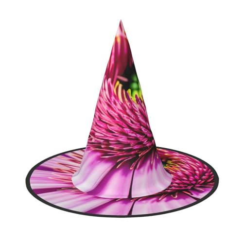 MUFLVDX Hexenhut mit rosa Blumen, tropischer Pflanzendruck, Halloween-Hut, Kostüme, Hexenhüte, Dekoration, Party MUFLVDX Hexenhut mit rosa Blumen, tropischer Pflanzendruck, Halloween-Hut, Kostüme, Hexenhüte, Dekoration, Party von MUFLVDX