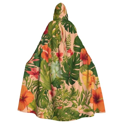 MUFLVDX Hojas Tropicales Y Flores Uni-Kapuzenmantel, Umhang, Halloween, cooles Cosplay, Hexenkostüm, Erwachsene, Umhang, Party-Umhang MUFLVDX Hojas Tropicales Y Flores Uni-Kapuzenmantel, Umhang, Halloween, cooles Cosplay, Hexenkostüm, Erwachsene, Umhang, Party-Umhang von MUFLVDX