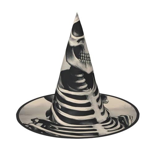 MUFLVDX Interessanter Skelett-Druck, Halloween-Hexenhut, Erwachsene, Halloweenhut, Kostüme, Hexenhüte, Halloween-Dekoration, Party MUFLVDX Interessanter Skelett-Druck, Halloween-Hexenhut, Erwachsene, Halloweenhut, Kostüme, Hexenhüte, Halloween-Dekoration, Party von MUFLVDX