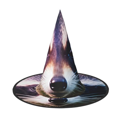 MUFLVDX Kleiner Waschbär Gesicht Druck Halloween Hexenhut Erwachsene Halloween Hut Kostüme Hexen Hüte Halloween Dekor Party MUFLVDX Kleiner Waschbär Gesicht Druck Halloween Hexenhut Erwachsene Halloween Hut Kostüme Hexen Hüte Halloween Dekor Party von MUFLVDX