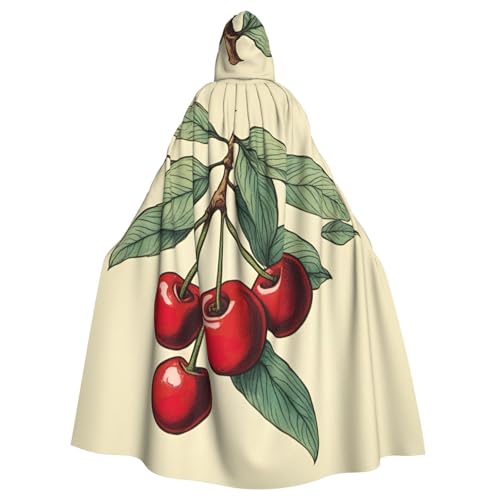 MUFLVDX Lovely Sweet Red Cherry Uni Kapuzenmantel Halloween Cool Cosplay Hexenkostüm Erwachsene Umhang Party Umhang MUFLVDX Lovely Sweet Red Cherry Uni Kapuzenmantel Halloween Cool Cosplay Hexenkostüm Erwachsene Umhang Party Umhang von MUFLVDX