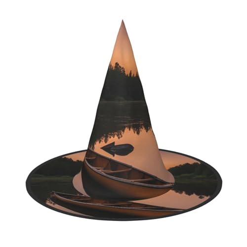 MUFLVDX Mondschein Kanu Allagash River Print Halloween Hexenhut Erwachsene Halloween Hut Kostüme Hexen Hüte Halloween Dekor Party MUFLVDX Mondschein Kanu Allagash River Print Halloween Hexenhut Erwachsene Halloween Hut Kostüme Hexen Hüte Halloween Dekor Party von MUFLVDX