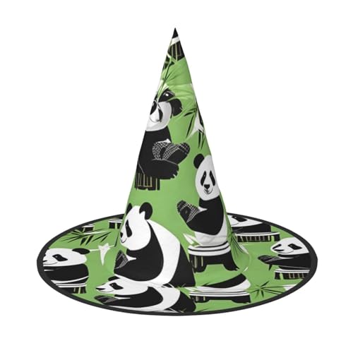MUFLVDX Panda Bambus Druck Halloween Hexenhut Erwachsene Halloween Hut Kostüme Hexen Hüte Halloween Dekor Party MUFLVDX Panda Bambus Druck Halloween Hexenhut Erwachsene Halloween Hut Kostüme Hexen Hüte Halloween Dekor Party von MUFLVDX