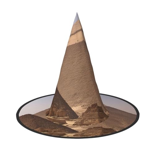 MUFLVDX Pyramiden von Ägypten Druck Halloween Hexenhut Erwachsene Halloween Hut Kostüme Hexen Hüte Halloween Dekor Party MUFLVDX Pyramiden von Ägypten Druck Halloween Hexenhut Erwachsene Halloween Hut Kostüme Hexen Hüte Halloween Dekor Party von MUFLVDX