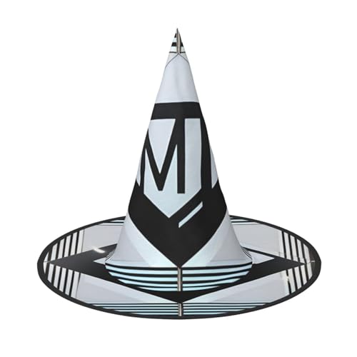 MUFLVDX Reflektierender quadratischer Druck Halloween Hexenhut Erwachsene Halloween Hut Kostüme Hexen Hüte Dekor Party von MUFLVDX