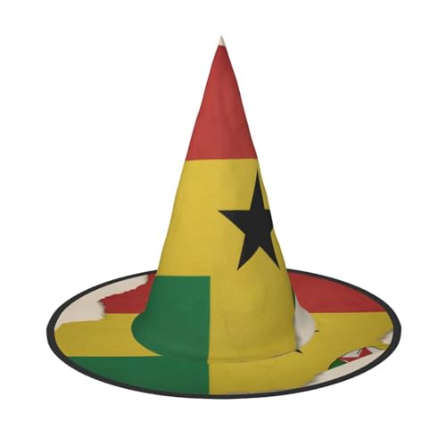 MUFLVDX Sao Tome und Principe-Flagge, Kartendruck, Halloween-Hexenhut, Erwachsene, Halloweenhut, Kostüme, Hexenhüte, Dekoration, Party MUFLVDX Sao Tome und Principe-Flagge, Kartendruck, Halloween-Hexenhut, Erwachsene, Halloweenhut, Kostüme, Hexenhüte, Dekoration, Party von MUFLVDX