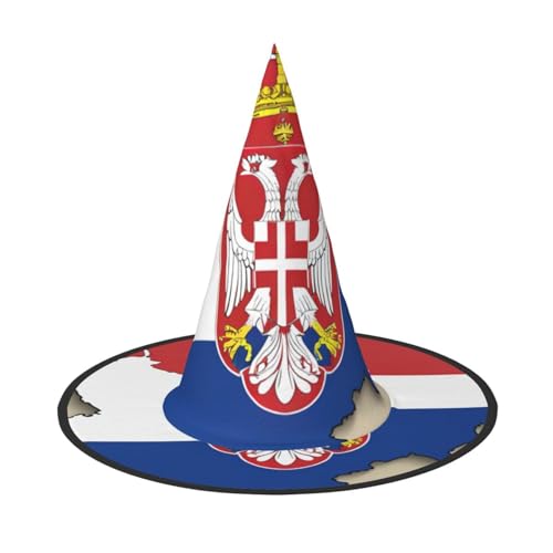 MUFLVDX Serbien Flagge Karte Druck Halloween Hexenhut Erwachsene Halloween Hut Kostüme Hexen Hüte Dekor Party MUFLVDX Serbien Flagge Karte Druck Halloween Hexenhut Erwachsene Halloween Hut Kostüme Hexen Hüte Dekor Party von MUFLVDX