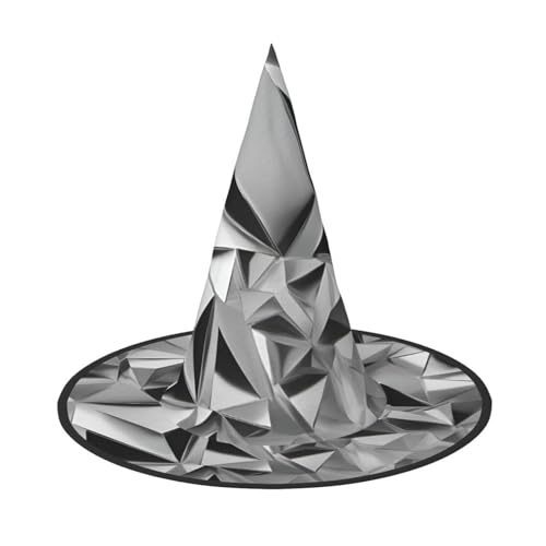MUFLVDX Silberner geometrischer Figuren-Druck, Halloween-Hexenhut, Erwachsene, Halloween-Kostüme, Hexenhüte, Halloween-Dekoration, Party MUFLVDX Silberner geometrischer Figuren-Druck, Halloween-Hexenhut, Erwachsene, Halloween-Kostüme, Hexenhüte, Halloween-Dekoration, Party von MUFLVDX