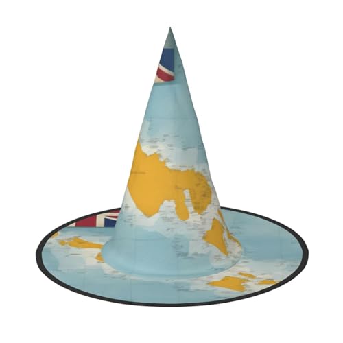 MUFLVDX Türken- und Caicosinseln-Karten-Druck, Halloween-Hexenhut, Erwachsene, Halloweenhut, Kostüme, Hexenhüte, Dekoration, Party MUFLVDX Türken- und Caicosinseln-Karten-Druck, Halloween-Hexenhut, Erwachsene, Halloweenhut, Kostüme, Hexenhüte, Dekoration, Party von MUFLVDX