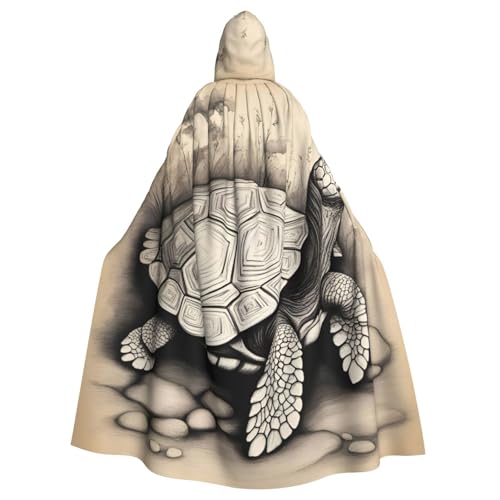 MUFLVDX Turtle Write Uni-Kapuzenmantel für Halloween, cooles Cosplay, Hexenkostüm, Erwachsene, Umhang, Party-Umhang MUFLVDX Turtle Write Uni-Kapuzenmantel für Halloween, cooles Cosplay, Hexenkostüm, Erwachsene, Umhang, Party-Umhang von MUFLVDX