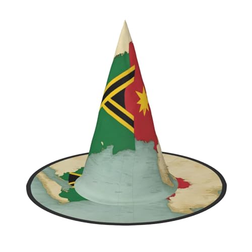 MUFLVDX Vanuatu in Australien Druck Halloween Hexenhut Erwachsene Halloween Hut Kostüme Hexen Hüte Dekor Party von MUFLVDX