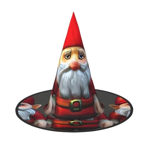 MUFLVDX Weihnachtswichtel, Druck, Halloween, Hexenhut, Erwachsene, Halloweenhut, Kostüme, Hexenhüte, Dekoration, Party MUFLVDX Weihnachtswichtel, Druck, Halloween, Hexenhut, Erwachsene, Halloweenhut, Kostüme, Hexenhüte, Dekoration, Party von MUFLVDX