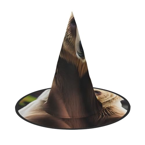 MUFLVDX Weißer Bär, brauner Bär, Druck, Halloween-Hexenhut, Erwachsene, Halloweenhut, Kostüme, Hexenhüte, Dekoration, Party MUFLVDX Weißer Bär, brauner Bär, Druck, Halloween-Hexenhut, Erwachsene, Halloweenhut, Kostüme, Hexenhüte, Dekoration, Party von MUFLVDX