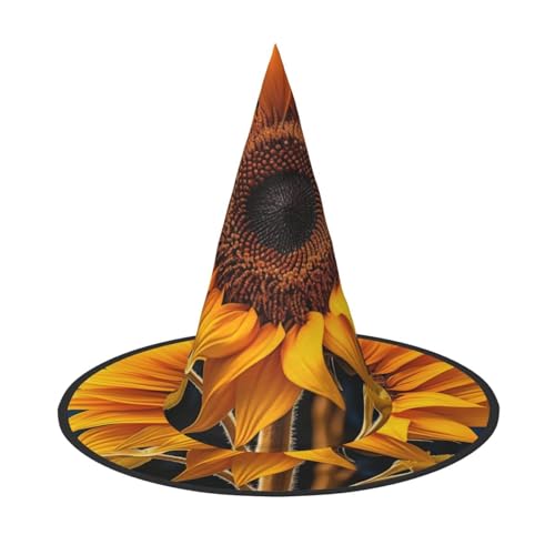 MUFLVDX Wunderschöner Sonnenblumen-Druck, Halloween-Hexenhut, Erwachsene, Halloween-Kostüme, Hexenhüte, Halloween-Dekoration, Party MUFLVDX Wunderschöner Sonnenblumen-Druck, Halloween-Hexenhut, Erwachsene, Halloween-Kostüme, Hexenhüte, Halloween-Dekoration, Party von MUFLVDX