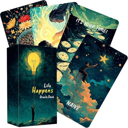 MUILKVY Life Happens Orakelkarten, Liebesorakelkarten für Anfänger, Klärung von Lebenssituationen Orakeldeck, Spirituelle Führung MUILKVY Life Happens Orakelkarten, Liebesorakelkarten für Anfänger, Klärung von Lebenssituationen Orakeldeck, Spirituelle Führung von MUILKVY