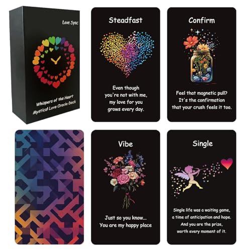 MUILKVY 【Verbessern Sie Liebesverbindungen mit Love Orakel-Karten】60-Karten-Deck für Beziehungen, Singles & Anfänger.Gewinnen Sie Klarheit, brechen Sie Barrieren, suchen Sie Zwillingsflamme & MUILKVY 【Verbessern Sie Liebesverbindungen mit Love Orakel-Karten】60-Karten-Deck für Beziehungen, Singles & Anfänger.Gewinnen Sie Klarheit, brechen Sie Barrieren, suchen Sie Zwillingsflamme & von MUILKVY