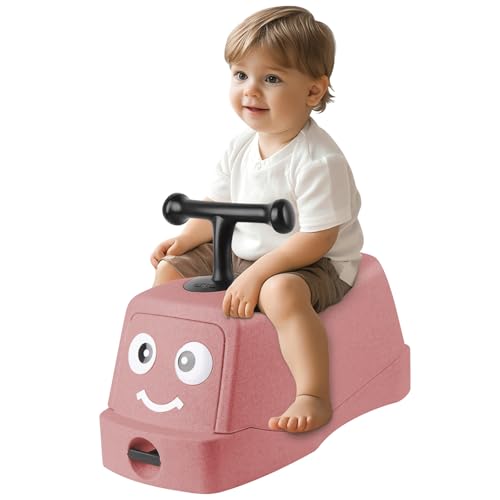 Multifunktions-Auto für Babys, 52 x 22,5 x 24 cm, Cartoon-Design, Beige (Rosa) von MUL-BOUTIQUE