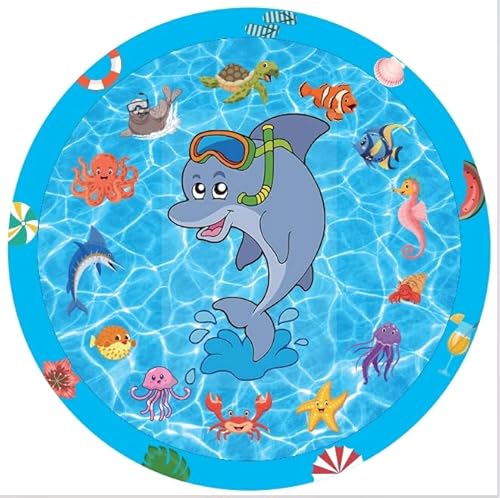 MULEVIP Splash Pad 170CM Wasserspielmatte Kinder,Sprinklermatte,Wassersprenkler Garten,Sprinkler Matte für Pool Fontäne Matte Hund,Wasserspielzeug Kinder für Baby,Haustiere MULEVIP Splash Pad 170CM Wasserspielmatte Kinder,Sprinklermatte,Wassersprenkler Garten,Sprinkler Matte für Pool Fontäne Matte Hund,Wasserspielzeug Kinder für Baby,Haustiere von MULEVIP