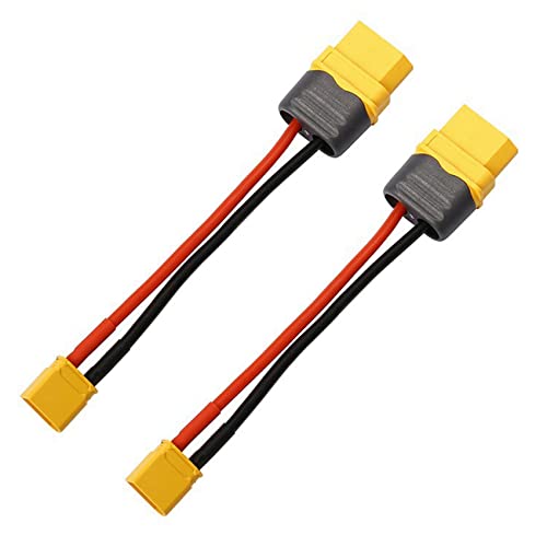 MULOUTSPO 2X RC Batterie Kabel Ansammlung XT60 Bis XT30 T-Stecker Stecker Buchse Stecker Stecker mit 16AWG Silikon Draht 100 mm von MULOUTSPO
