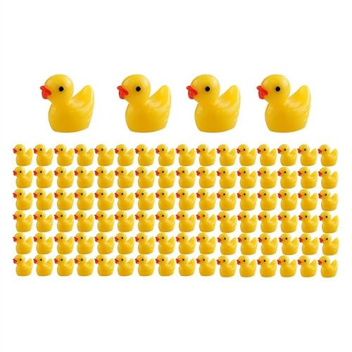 MUMQAQ 100 Stück Mini-Enten aus Kunstharz, kleine Enten, Miniatur-Enten-Figuren für Schleim-Charms, Basteln, Mikro-Landschaft, Garten, Aquarium, Puppenhaus, Dekoration für Aquarium, Puppenhaus MUMQAQ 100 Stück Mini-Enten aus Kunstharz, kleine Enten, Miniatur-Enten-Figuren für Schleim-Charms, Basteln, Mikro-Landschaft, Garten, Aquarium, Puppenhaus, Dekoration für Aquarium, Puppenhaus von MUMQAQ