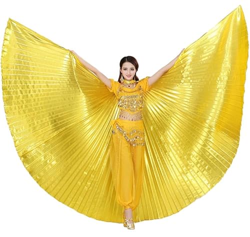 MUNAFIE Bunte Flügel Isis Wings Erwachsene Bauchtanz Kostüm Damen Halloween Kostüm Damen Bauchtanz Flügel für Karneval Cosplay 10#Golden MUNAFIE Bunte Flügel Isis Wings Erwachsene Bauchtanz Kostüm Damen Halloween Kostüm Damen Bauchtanz Flügel für Karneval Cosplay 10#Golden von MUNAFIE