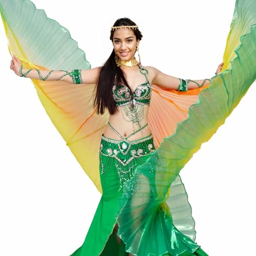 MUNAFIE Bunte Flügel Isis Wings Erwachsene Bauchtanz Kostüm Damen Halloween Kostüm Damen Bauchtanz Flügel für Karneval Cosplay 4#Orange-Gelb-Grün MUNAFIE Bunte Flügel Isis Wings Erwachsene Bauchtanz Kostüm Damen Halloween Kostüm Damen Bauchtanz Flügel für Karneval Cosplay 4#Orange-Gelb-Grün von MUNAFIE