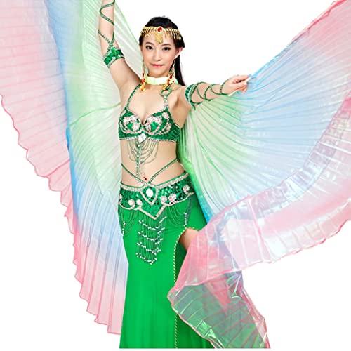 MUNAFIE Bunte Flügel Isis Wings Erwachsene Bauchtanz Kostüm Damen Halloween Kostüm Damen Bauchtanz Flügel für Karneval Cosplay 5#Grün-Blau-Rot MUNAFIE Bunte Flügel Isis Wings Erwachsene Bauchtanz Kostüm Damen Halloween Kostüm Damen Bauchtanz Flügel für Karneval Cosplay 5#Grün-Blau-Rot von MUNAFIE