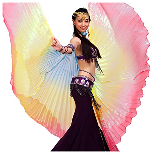 MUNAFIE Bunte Flügel Isis Wings Erwachsene Bauchtanz Kostüm Damen Halloween Kostüm Damen Bauchtanz Flügel für Karneval Cosplay 8#Blau-Gelb-Rot MUNAFIE Bunte Flügel Isis Wings Erwachsene Bauchtanz Kostüm Damen Halloween Kostüm Damen Bauchtanz Flügel für Karneval Cosplay 8#Blau-Gelb-Rot von MUNAFIE