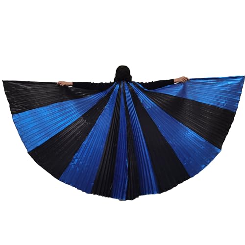 MUNAFIE Spleißfarbe Flügel Isis Wings Erwachsene Bauchtanz Kostüm Damen Halloween Kostüm Damen Bauchtanz Flügel für Karneval Cosplay Schwarz-Dunkelblau MUNAFIE Spleißfarbe Flügel Isis Wings Erwachsene Bauchtanz Kostüm Damen Halloween Kostüm Damen Bauchtanz Flügel für Karneval Cosplay Schwarz-Dunkelblau von MUNAFIE