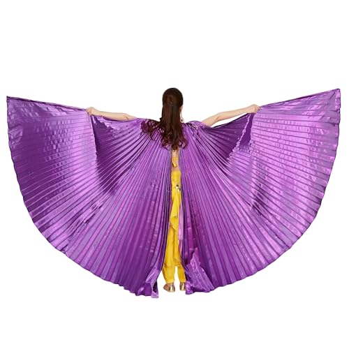 MUNAFIE Unisex Isis Flügel für Erwachsene Bauchtanz Flügel Umhang mit Stöcke Halloween Bauchtanz Kostüm Damen für Karneval Cosplay Tanzen Lila MUNAFIE Unisex Isis Flügel für Erwachsene Bauchtanz Flügel Umhang mit Stöcke Halloween Bauchtanz Kostüm Damen für Karneval Cosplay Tanzen Lila von MUNAFIE
